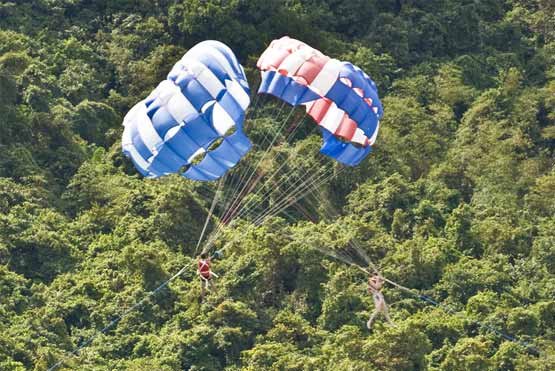 Dual Parasailing at a Phuket Beach - free stock photography